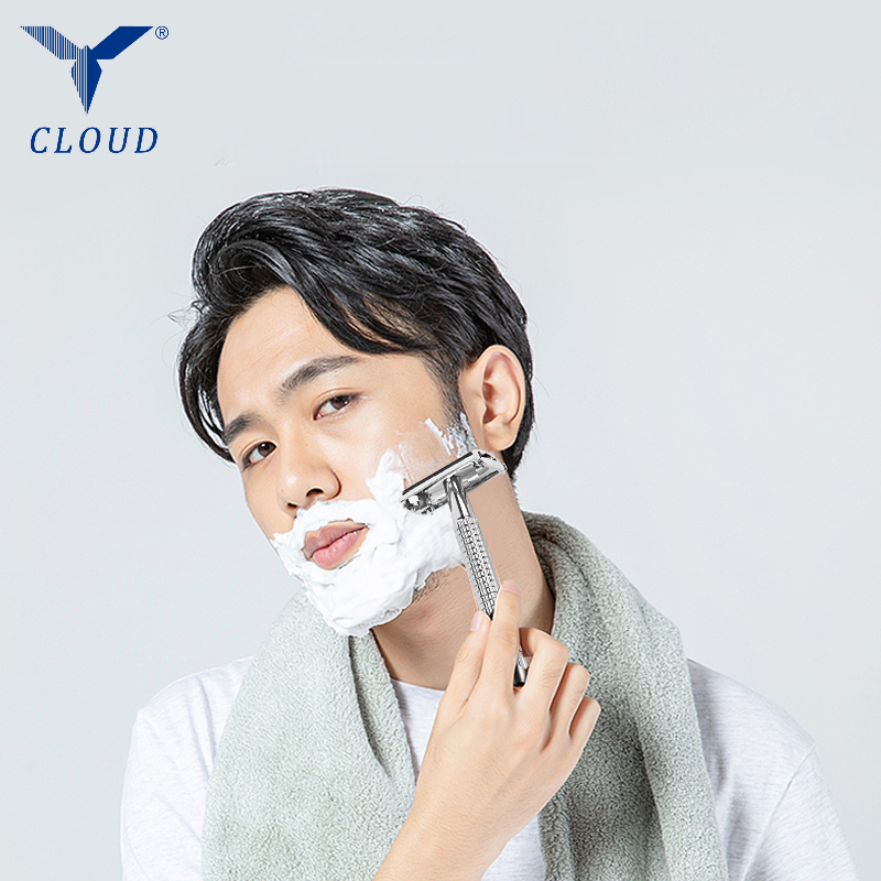 74 Ručna britva s dvostrukom oštricom i otvorenim T-oblikovanjem od nehrđajućeg čelika