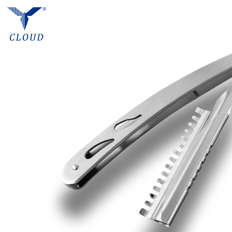 Izdržljiva valovita ravna drška britve od nehrđajućeg čelika